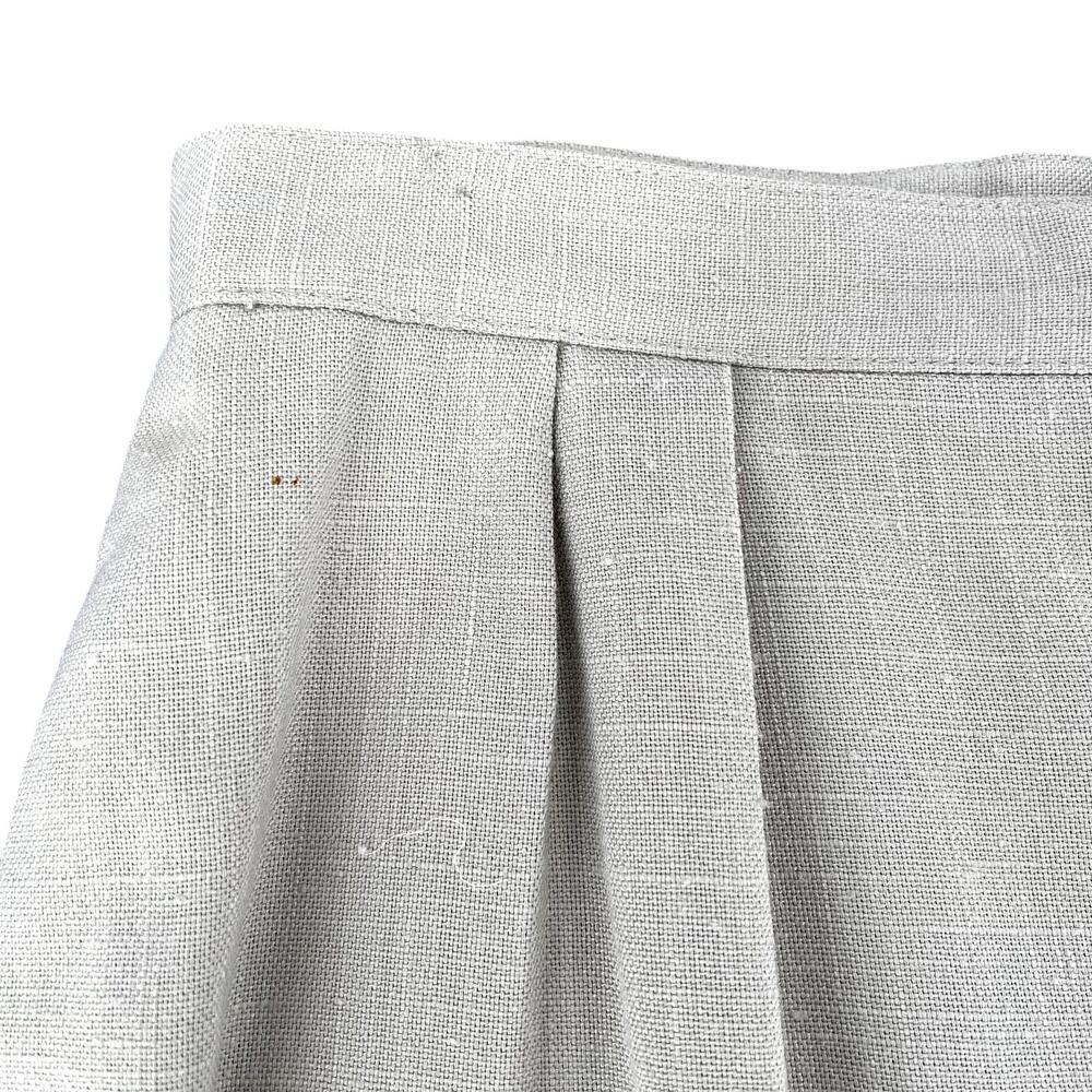 Vintage 70s/80s Jones New York Beige Linen Button Front Midi Skirt Large - Picture 7 of 10